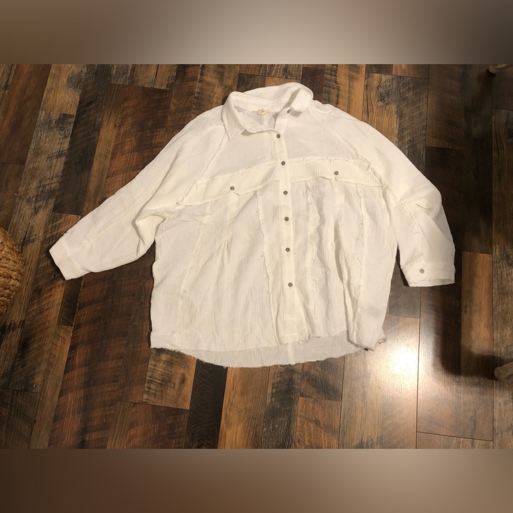 Pol White Medium Top Button Up - image 1
